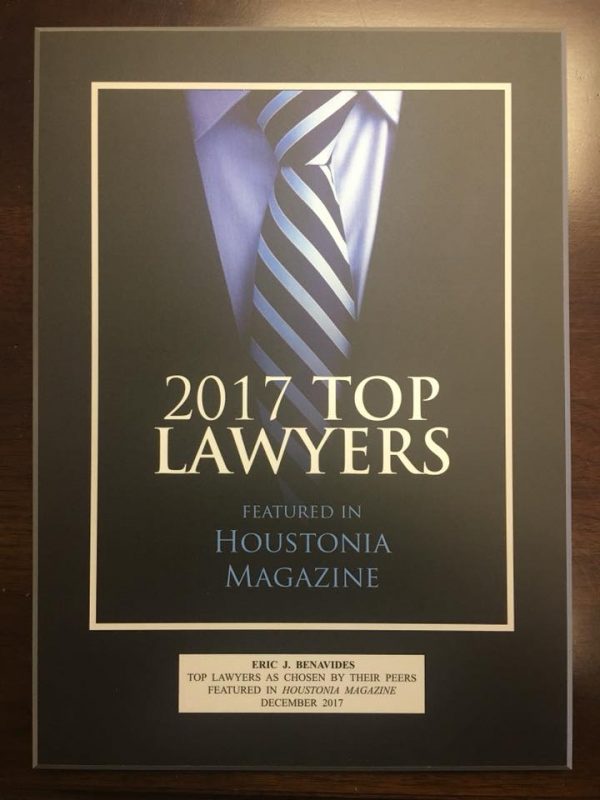 Eric Benavides awarded 2017 Top Lawyers Eric Benavides Houston